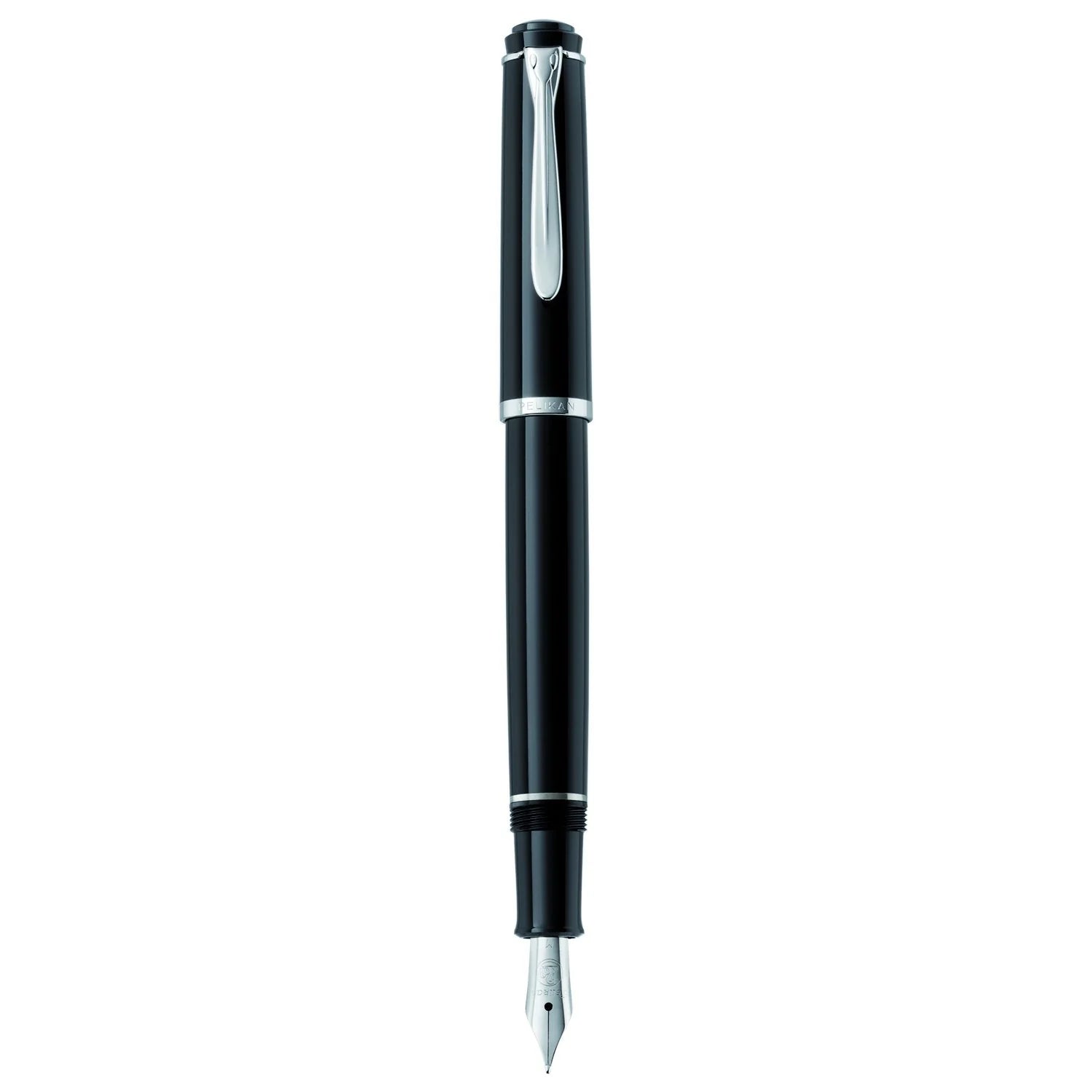 Pelikan Classic M 205 Fountain Pen - Black / Silver Trim