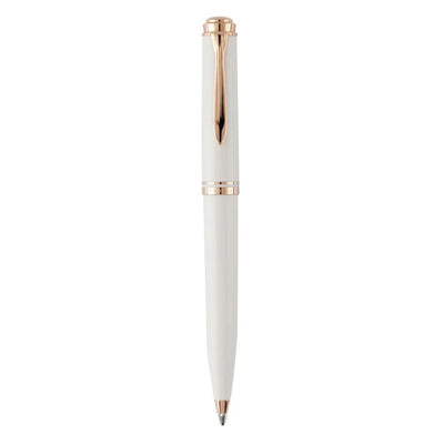 Pelikan Souveran K 600 Ballpoint Pen - White / Rose Gold Trim - Special Edition