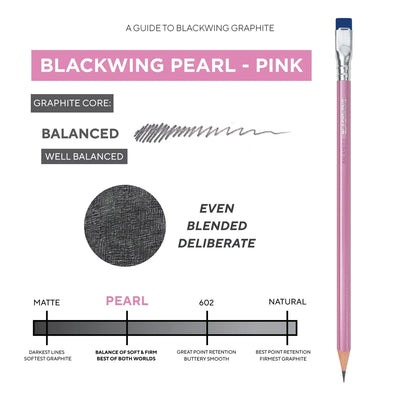 Blackwing Graphite Pencils Pearl - Box of 12 - Pink