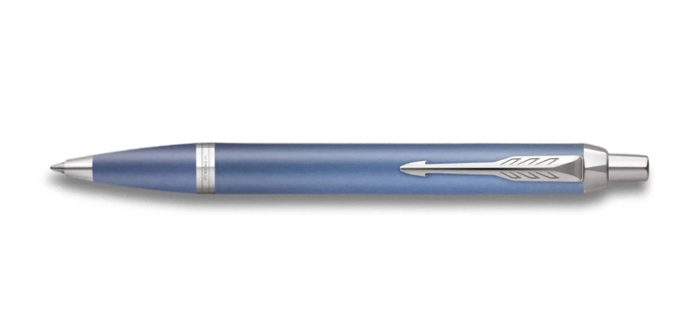 Parker IM Writing Rituals Ballpoint Pen - Blue / Chrome Trim