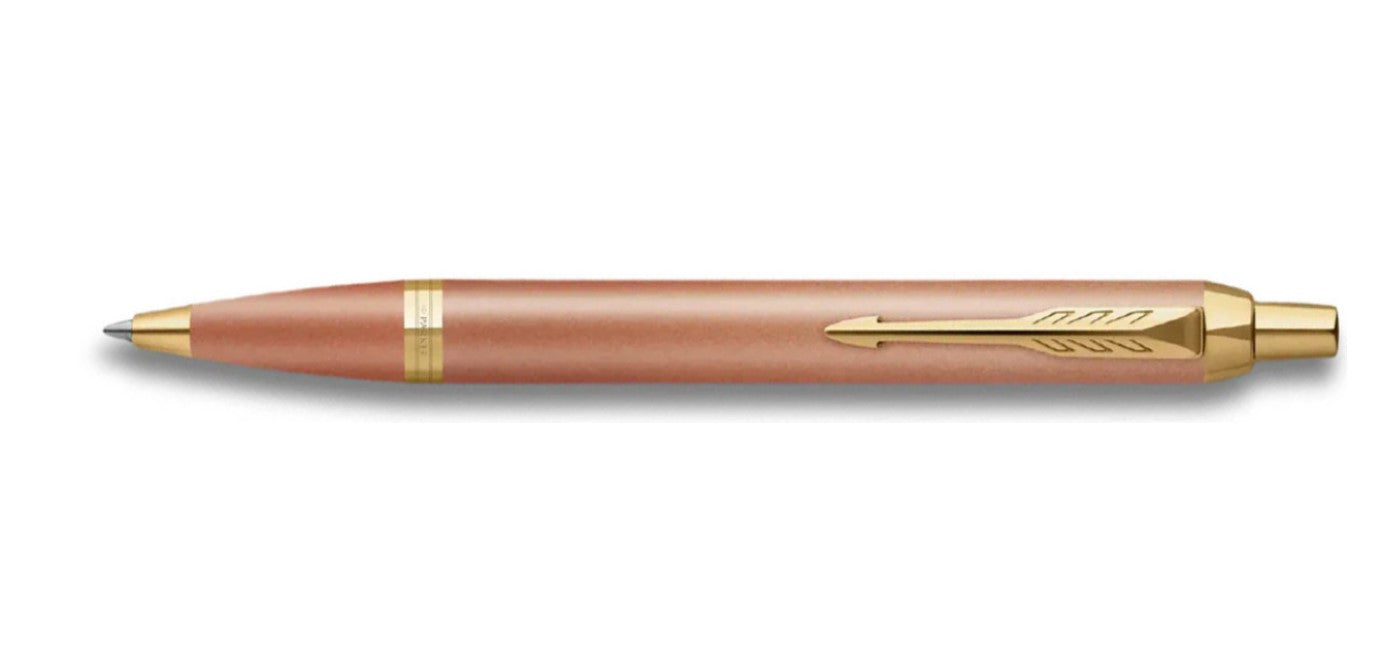 Parker IM Writing Rituals Ballpoint Pen Orange Gold Trim
