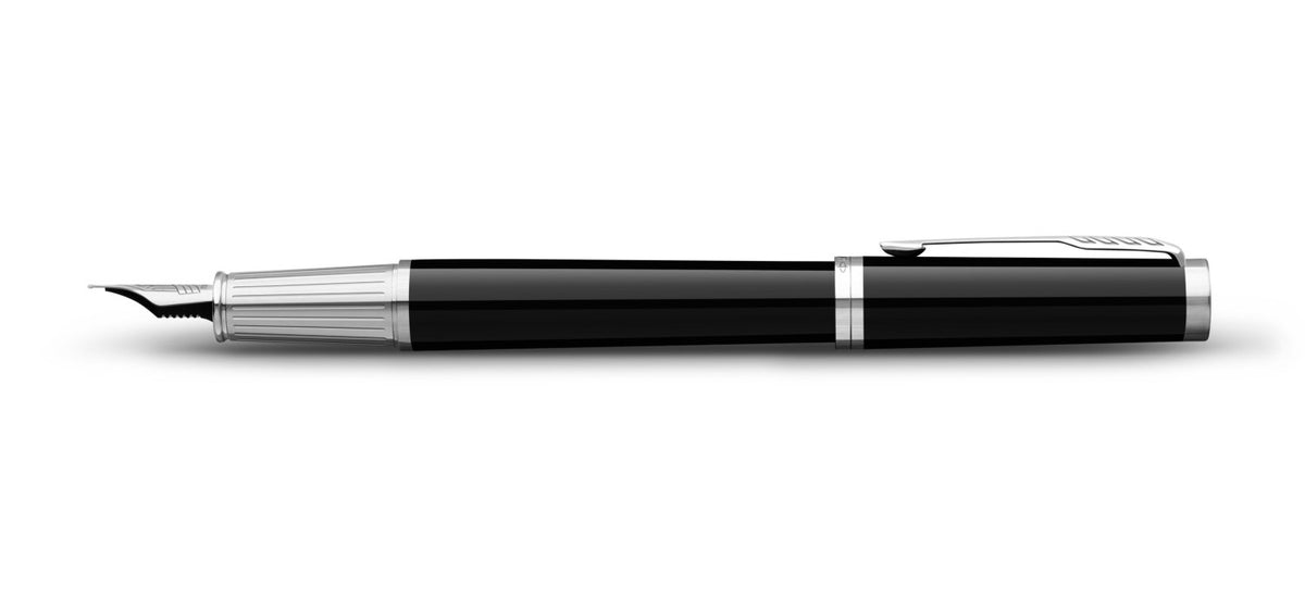 Parker Ingenuity Fountain Pen - Black Lacquer / Palladium Trim
