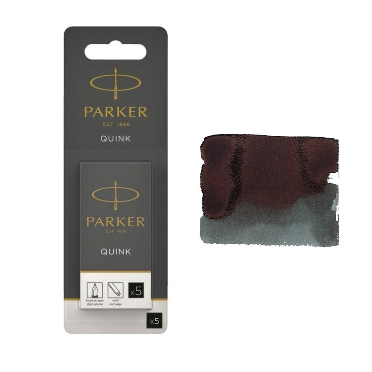 Parker Ink Cartridges Pack of 5 - Assorted Colours