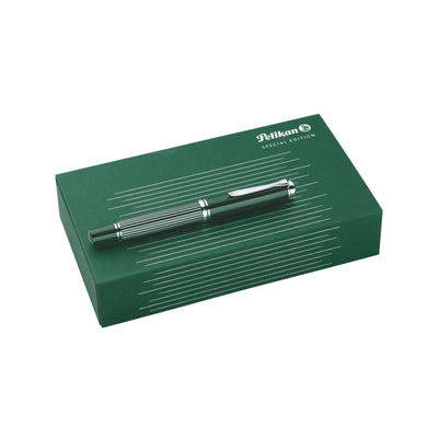 Pelikan Souveran M 815 Fountain Pen - Metal Striped Green - Special Edition