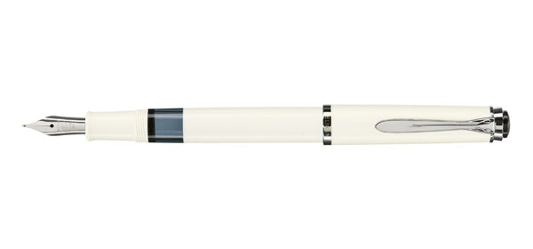 Pelikan Classic M 205 Fountain Pen - White / Silver Trim - Pen City