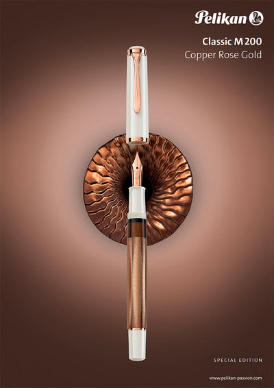 Pelikan Classic M 200 Fountain Pen - Copper Rose Gold - Special Edition