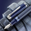 Pelikan Souveran M 815 Fountain Pen - Metal Striped Blue - Special Edition