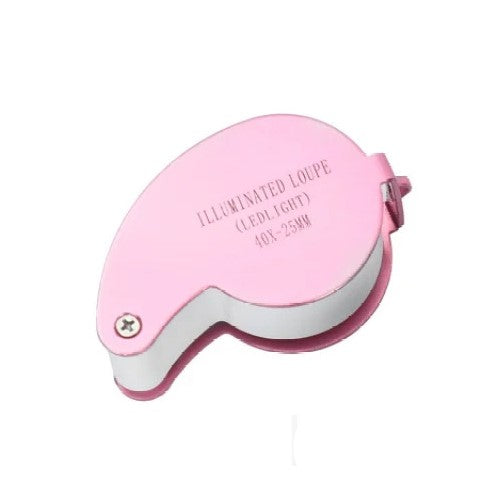 LED Jewellers Loupe 40x 25mm - Pink