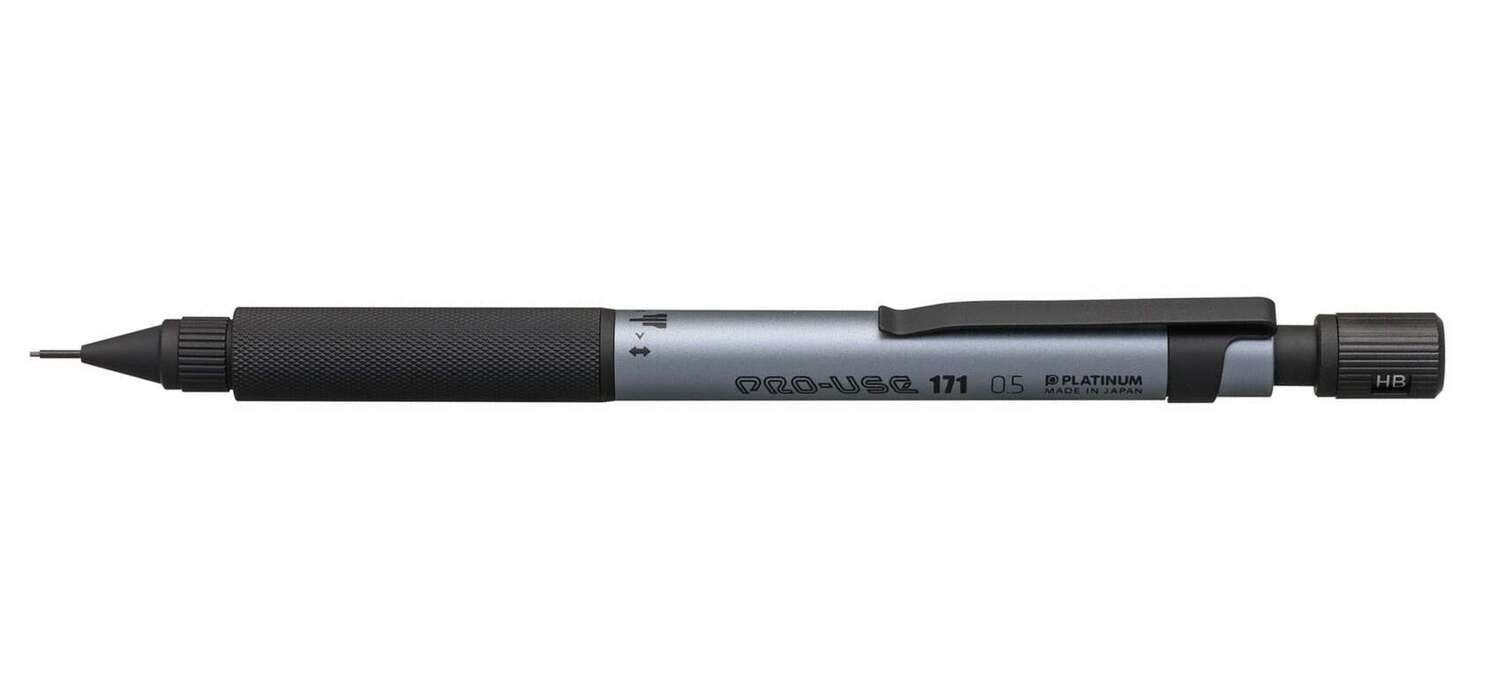 Platinum PRO-USE 171 Mechanical Pencil 0.5mm - Frost Silver
