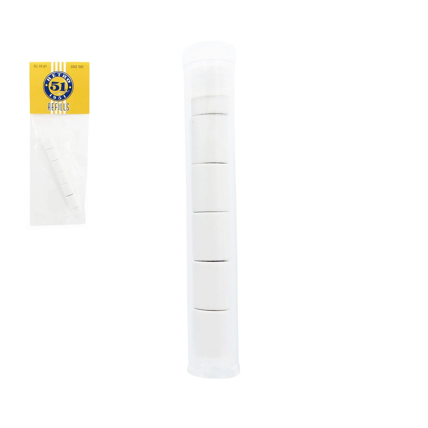 Retro 51 Tornado Erasers Pack of 6 - White