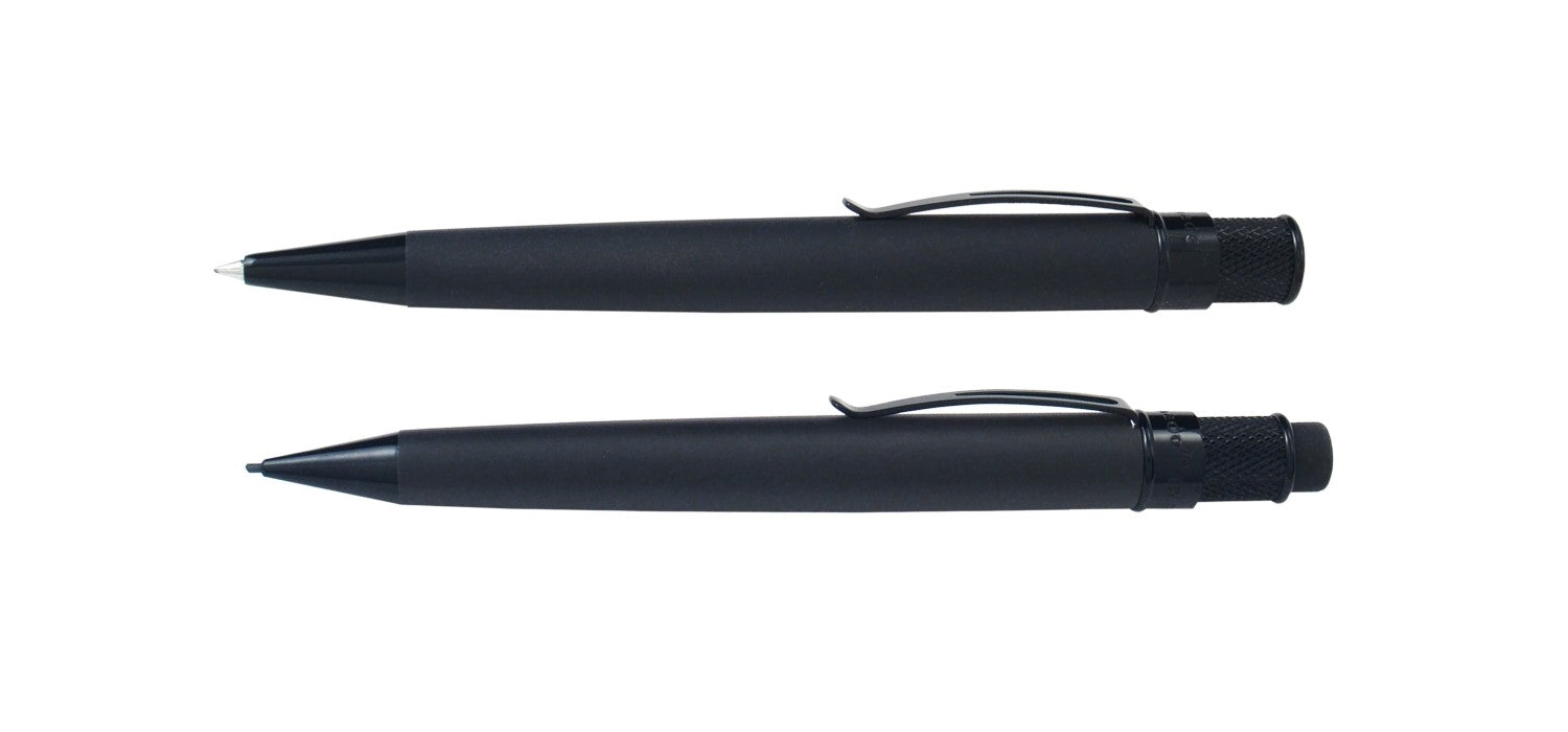Retro 51 Tornado Vintage Metalsmith Rollerball & Propelling Pencil 1.15mm Gift Set - Stealth