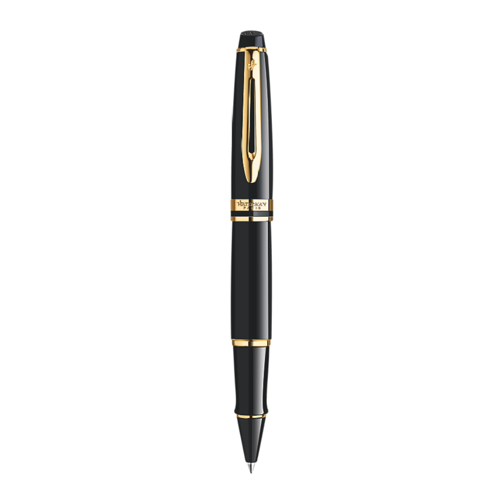 Waterman Expert Rollerball - Black Lacquer / Gold Trim