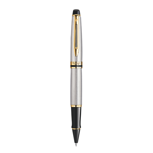 Waterman Expert Rollerball - Stainless Steel / Gold Trim