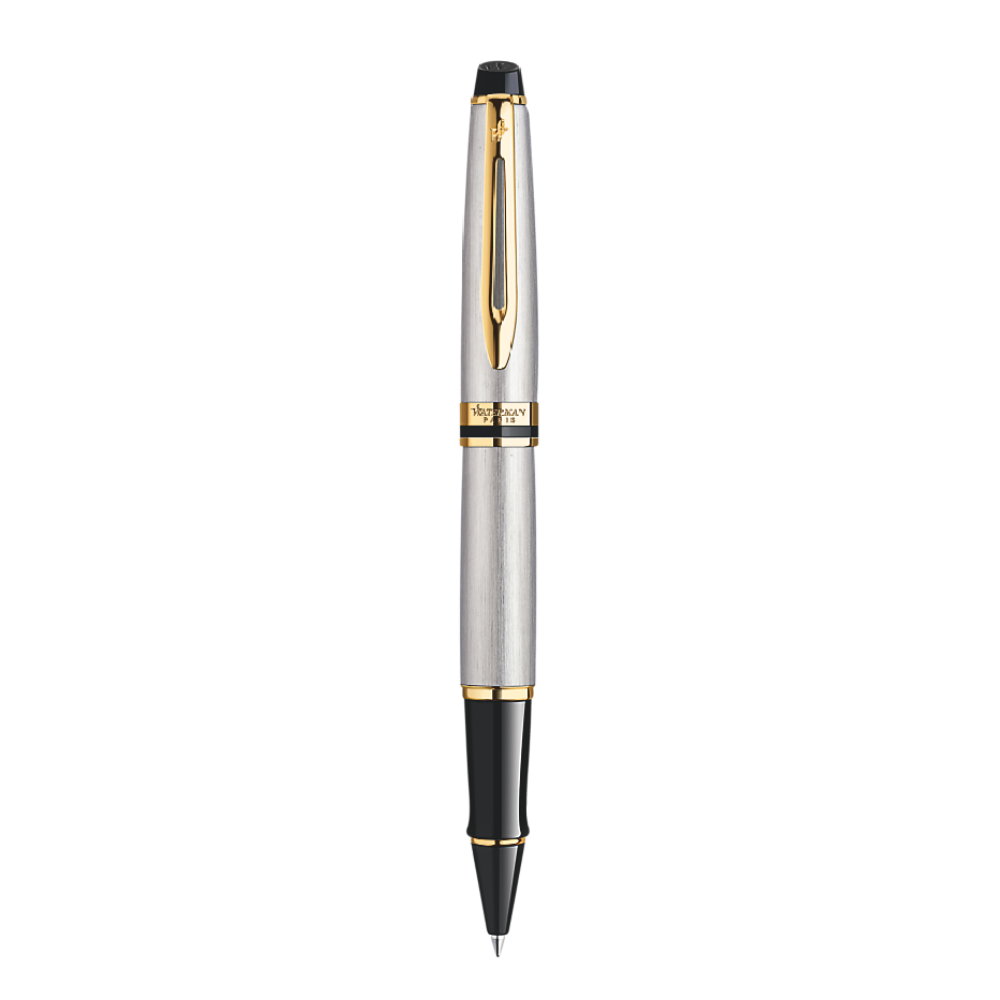 Waterman Expert Rollerball - Stainless Steel / Gold Trim