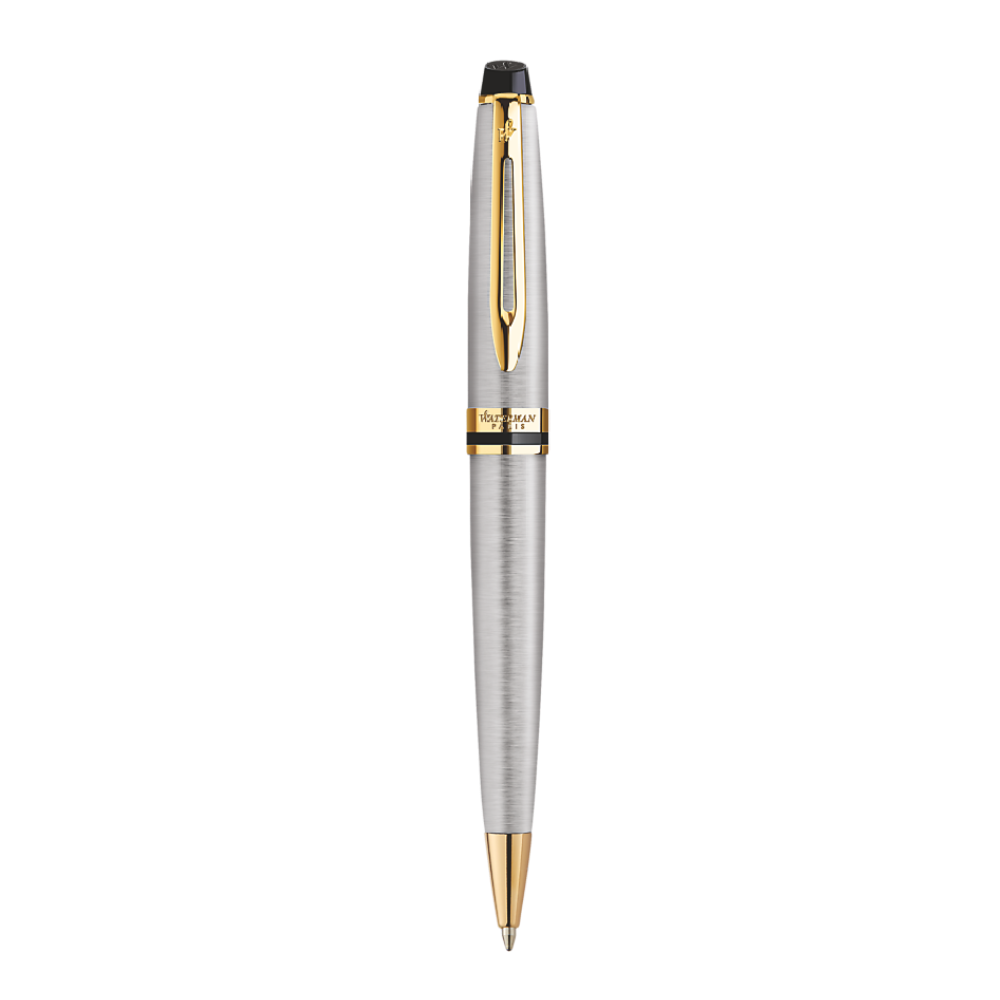 Waterman Expert Ballpoint Pen - Stainless Steel / Gold Trim