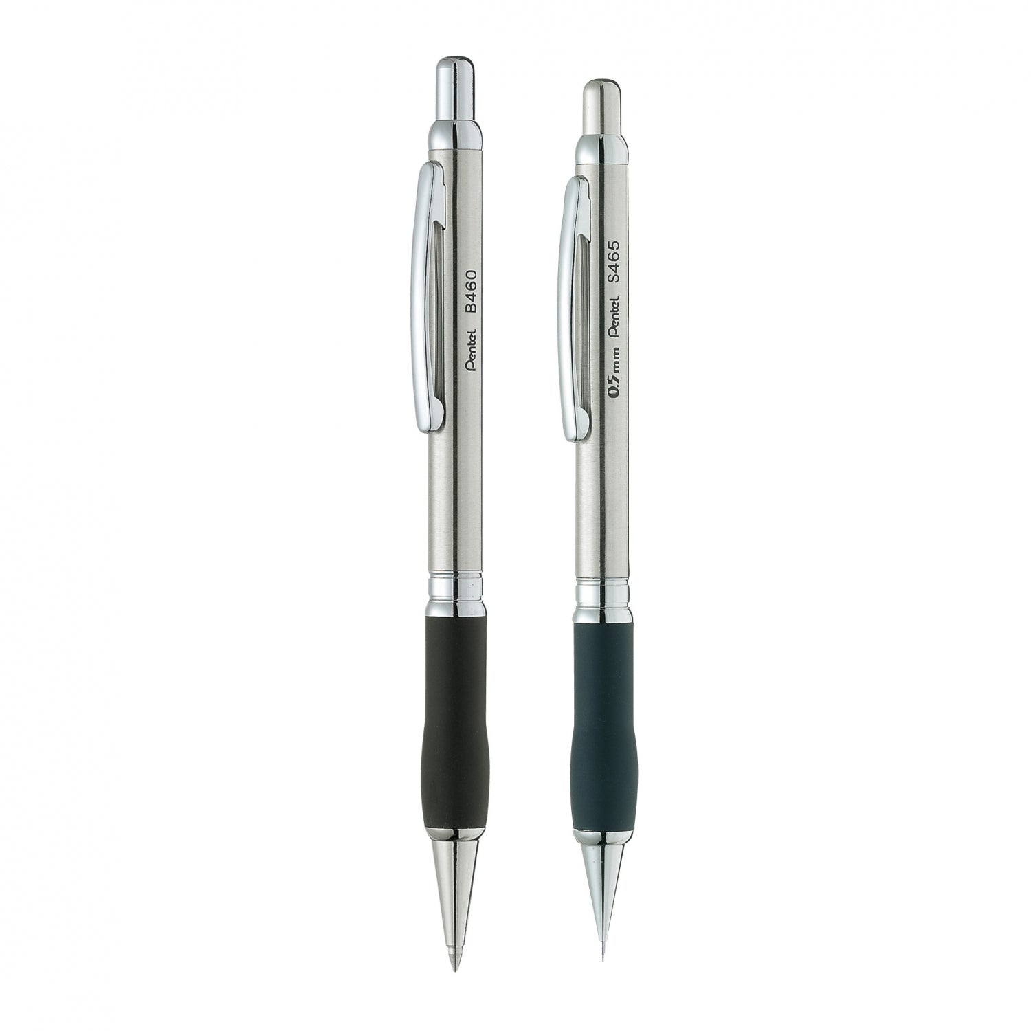 Pentel Sterling Ballpoint Pen & 0.5mm Mechanical Pencil Set - Stainless Steel / Chrome Trim