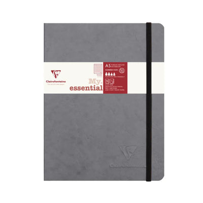 Clairefontaine Essentials Notebook Thread Bound A5 Lined - Grey