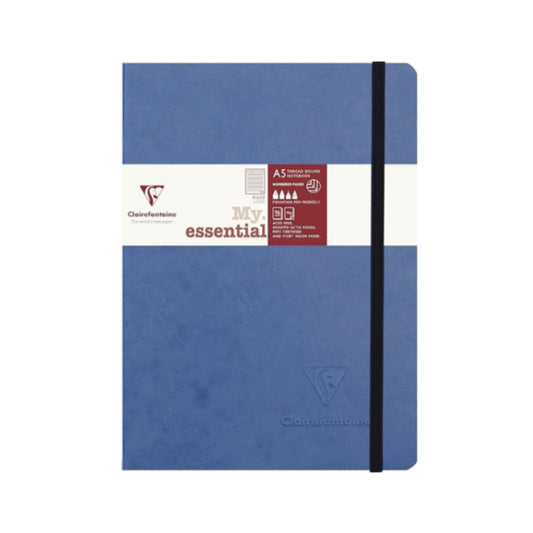Clairefontaine Essentials Notebook Thread Bound A5 Lined - Blue