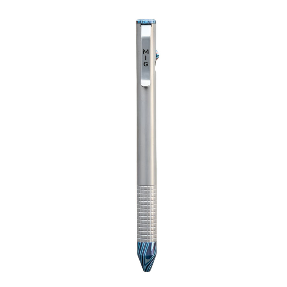 MIG Model 1 Bolt Action Ballpoint Pen - Timascus Accent Grid