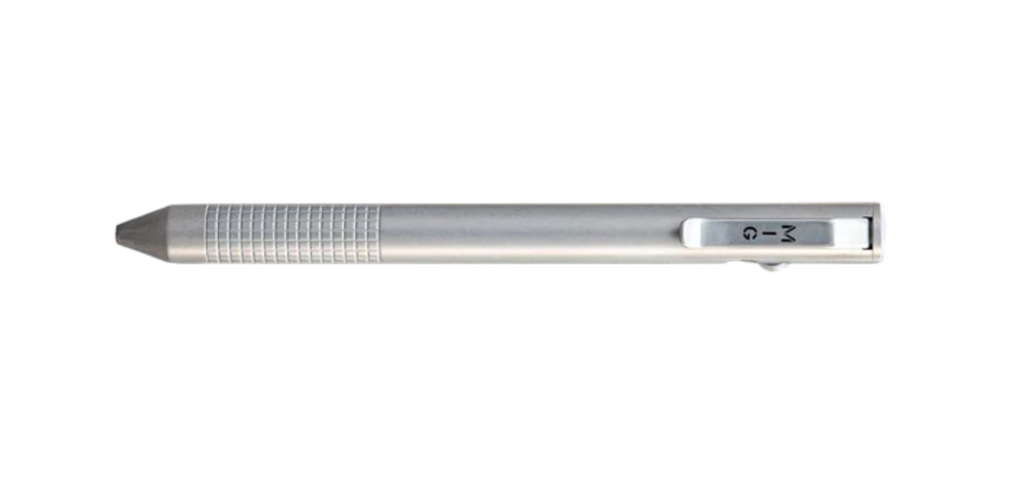 MIG Model 1 Bolt Action Ballpoint Pen - Titanium Grid