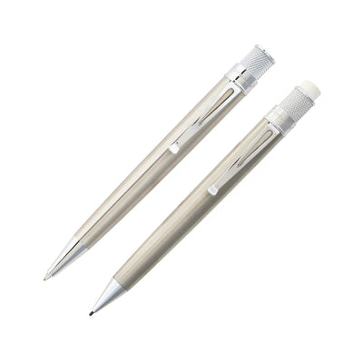 Retro 51 Tornado Classic Gift Set Rollerball & Propelling Pencil 1.15mm - Stainless Steel