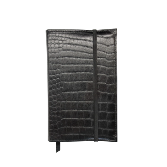 Visentin Leather Notebook Cover A6 Croc + Rhodia Webby Lined Notebook