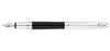 Waldmann Pocket Fountain Pen - Black Lacquer / Sterling Silver