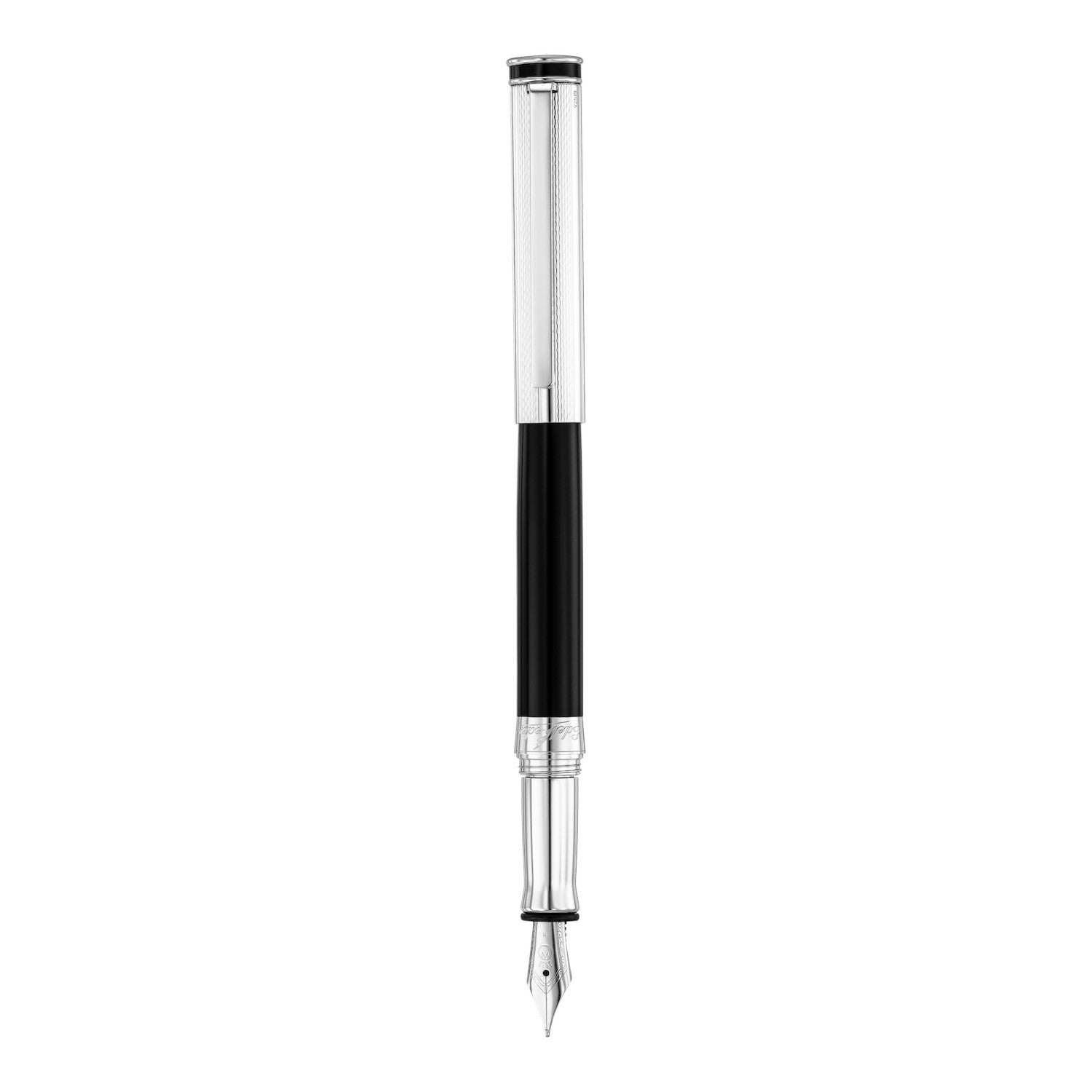 Waldmann Edelfeder Fountain Pen - Black Lacquer / Barleycorn Sterling Silver