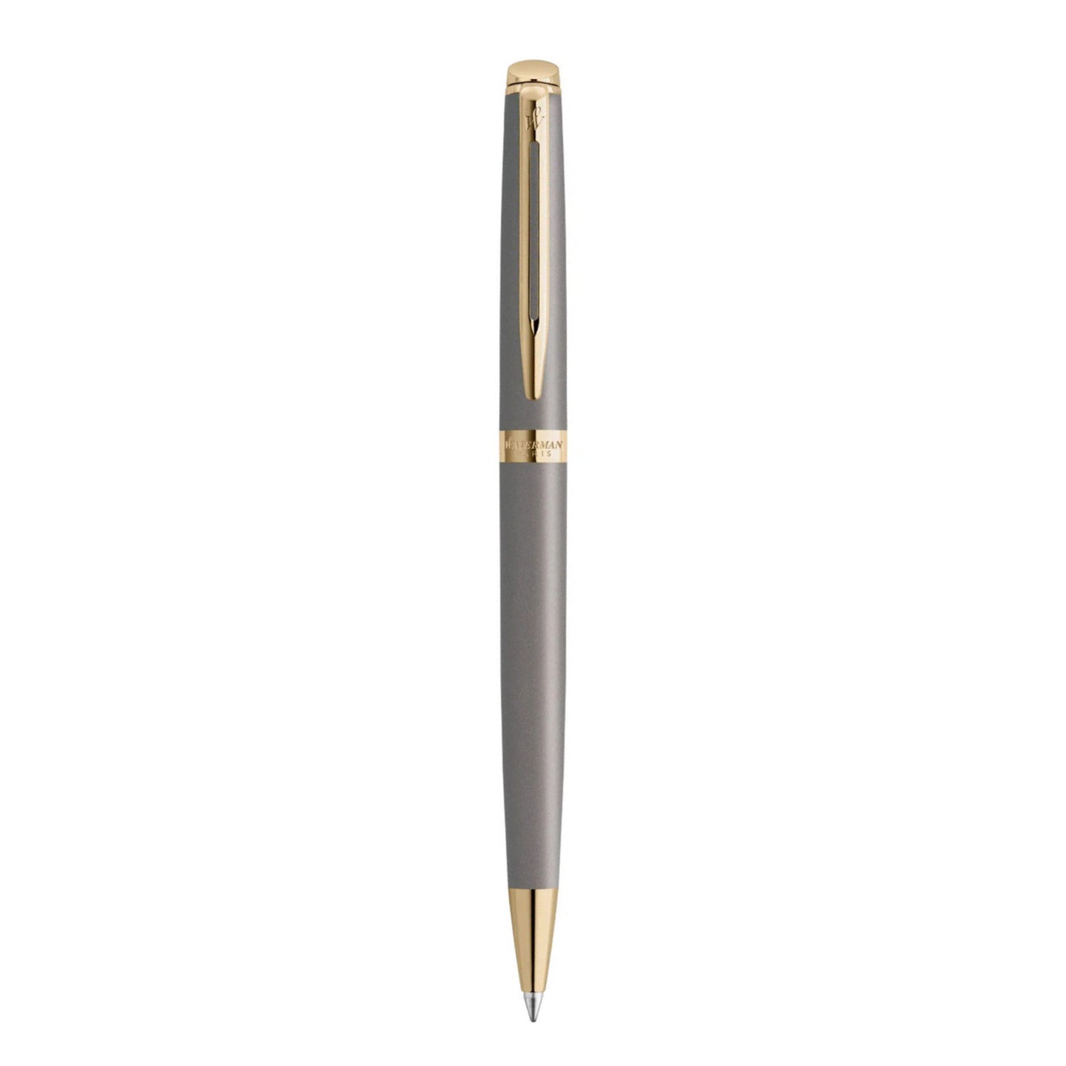 Waterman Hemisphere Metallic Ballpoint Pen - Grey / Gold Trim - Special Edition