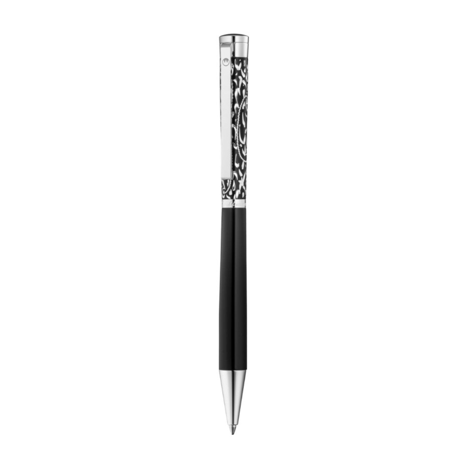 Waldmann Xetra Vienna Ballpoint Pen - Black Lacquer / Sterling Silver