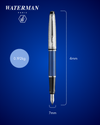 Waterman Expert Deluxe Fountain Pen - Metallic Blue / Chrome Trim - Special Edition