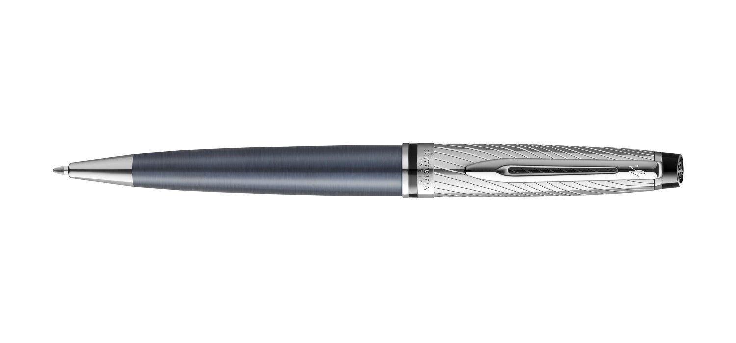 Waterman Expert Deluxe Ballpoint Pen - Metallic Stone Grey / Chrome Trim