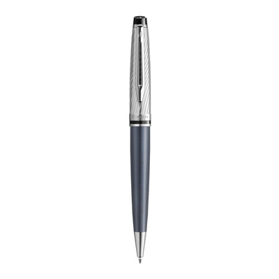Waterman Expert Deluxe Ballpoint Pen - Metallic Stone Grey / Chrome Trim