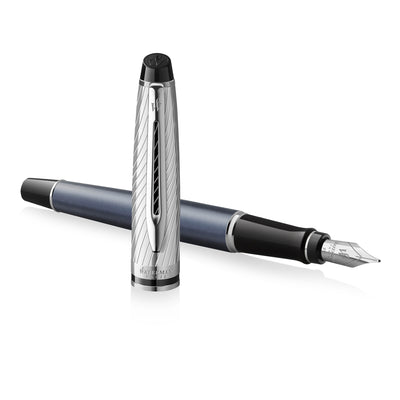 Waterman Expert Deluxe Fountain Pen - Metallic Stone Grey / Chrome Trim - Special Edition