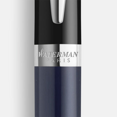 Waterman Hemisphere Colour Blocking Ballpoint Pen - Black & Blue / Palladium Trim - Special Edition