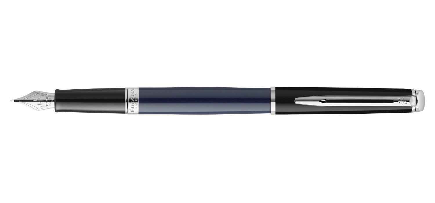 Waterman Hemisphere Colour Blocking Fountain Pen - Black & Blue / Palladium Trim - Special Edition