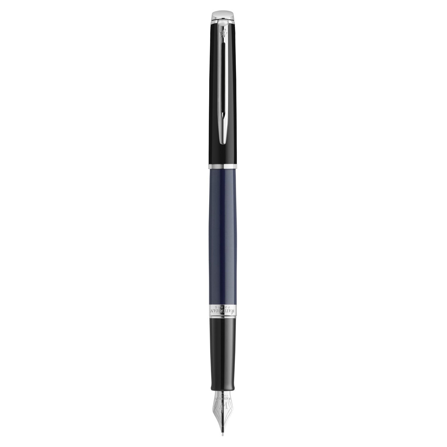 Waterman Hemisphere Colour Blocking Fountain Pen - Black & Blue / Palladium Trim - Special Edition
