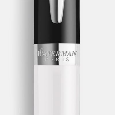 Waterman Hemisphere Colour Blocking Ballpoint Pen - Black & White / Palladium Trim - Special Edition
