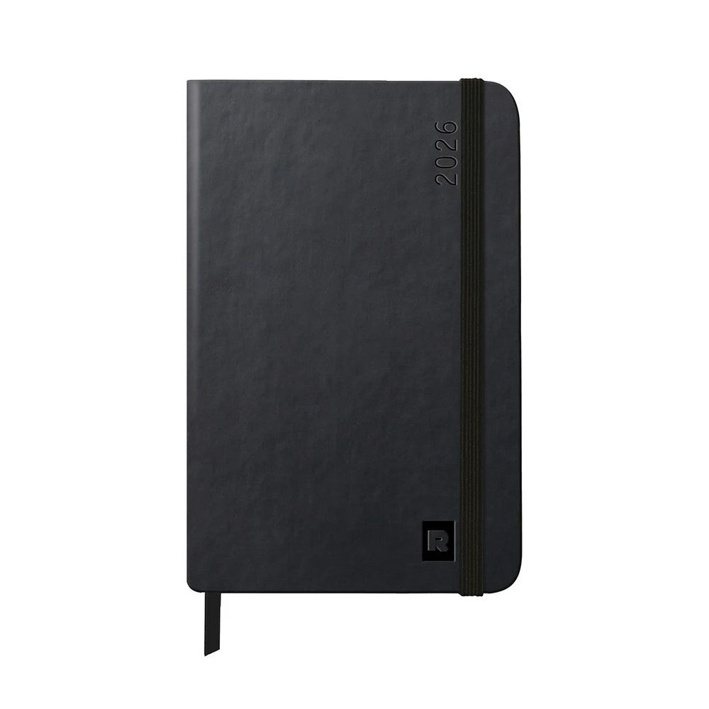 Rhodia 2026 Hard Cover A6 Weekly Horizontal Webplanner - Black