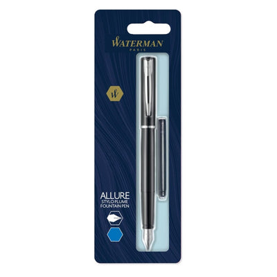 Waterman Allure Fountain Pen Hangsell - Black / Chrome Trim