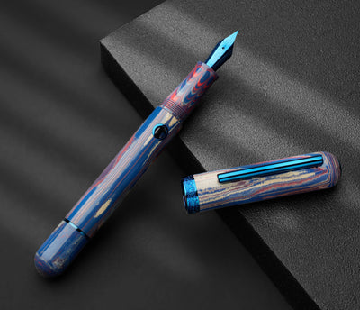 Nahvalur Nautilus Fountain Pen - Blue Ringed