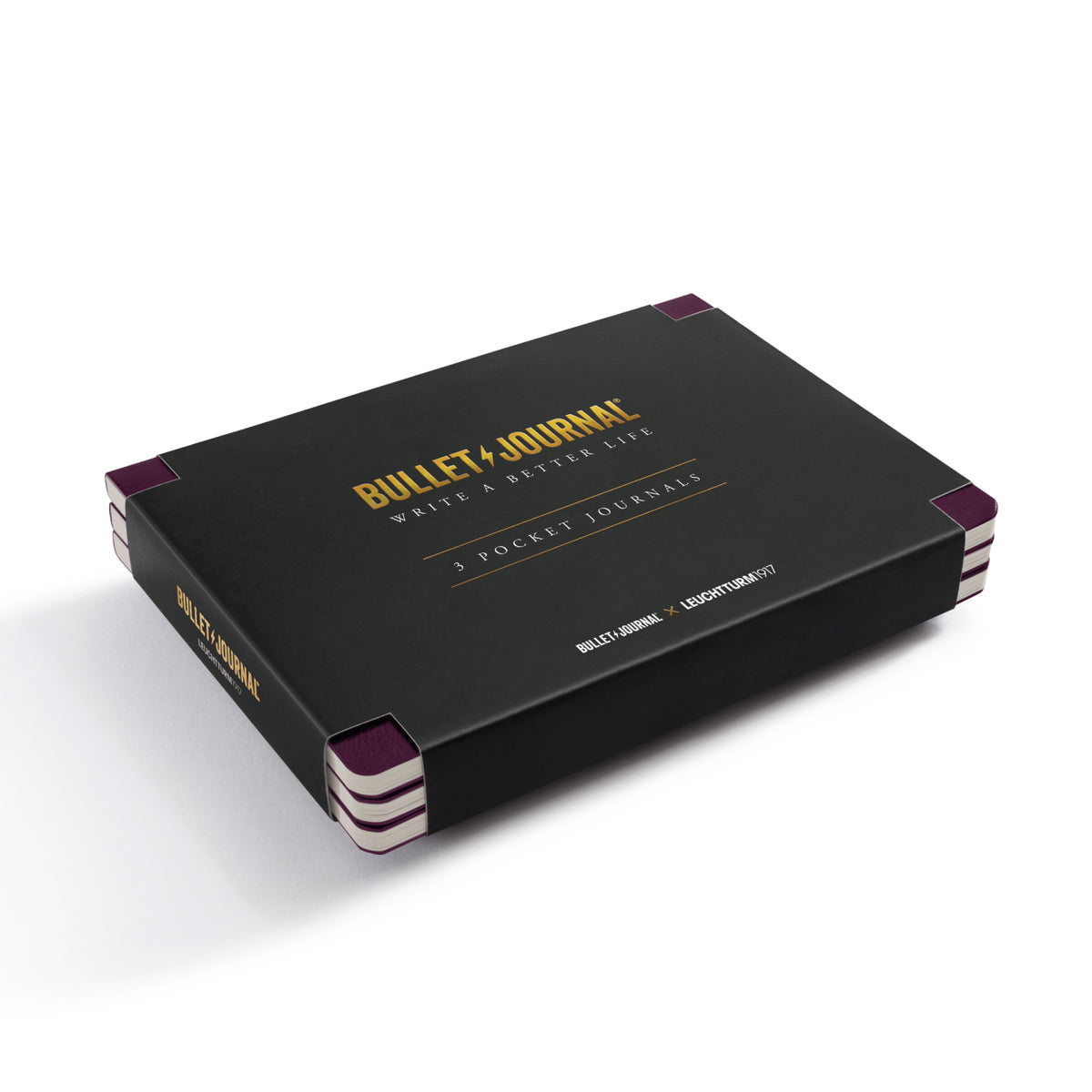 Leuchtturm 1917 Bullet Journal Pocket Set of 3 - Purple