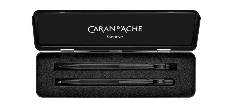 Caran dAche 849 Ballpoint Pen and Pencil Set 0.7mm - Black Code