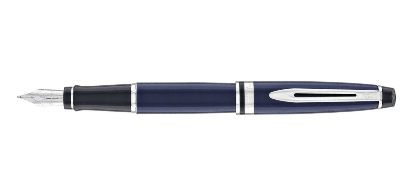 Waterman Expert Fountain Pen - Blue / Chrome Trim