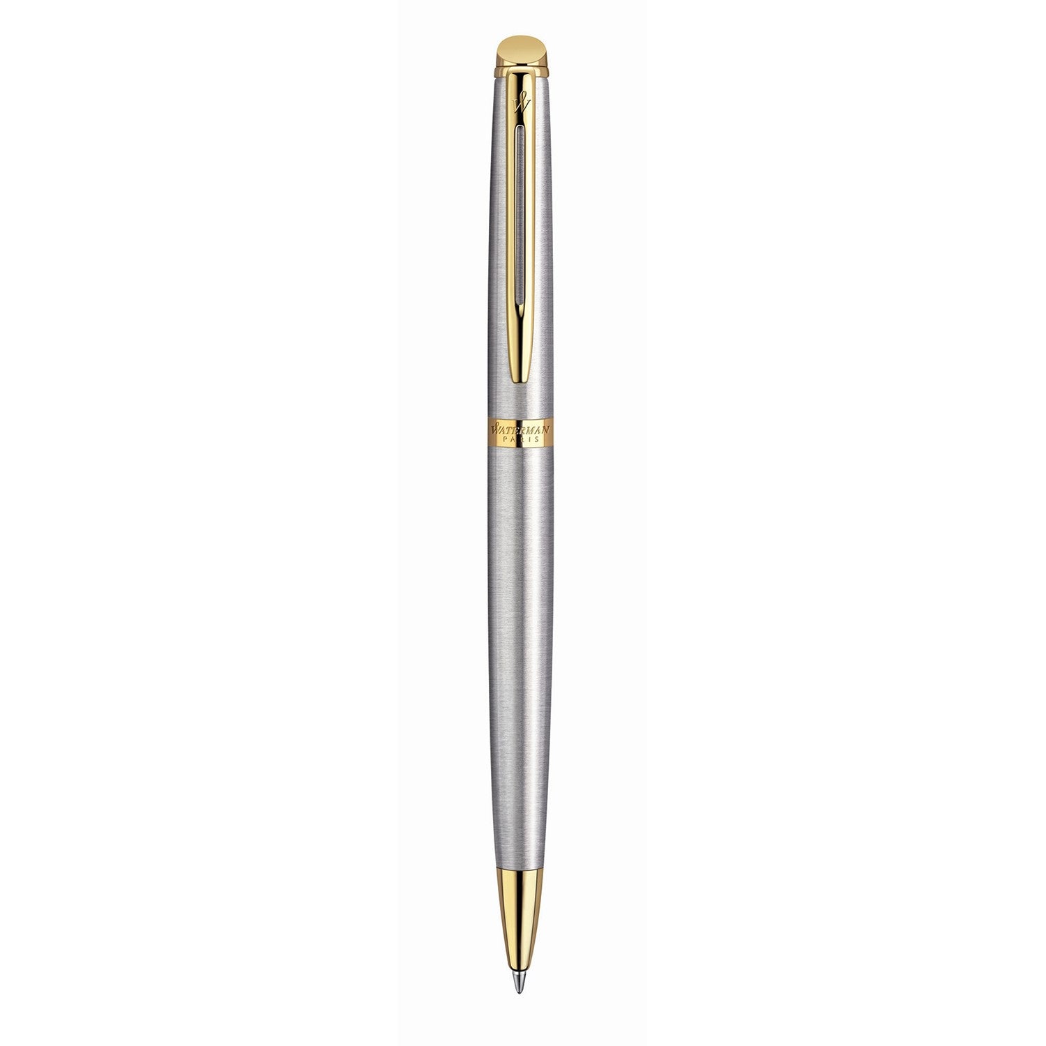Waterman Hemisphere Ballpoint Pen - Stainless Steel / Gold Trim