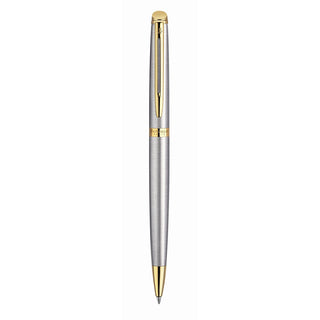Waterman Hemisphere Ballpoint Pen - Stainless Steel / Gold Trim - STEEL / GOLD