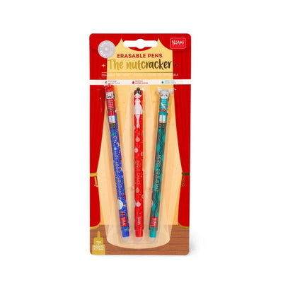 Legami Erasable Gel Pen Set of 3 - The Nutcracker