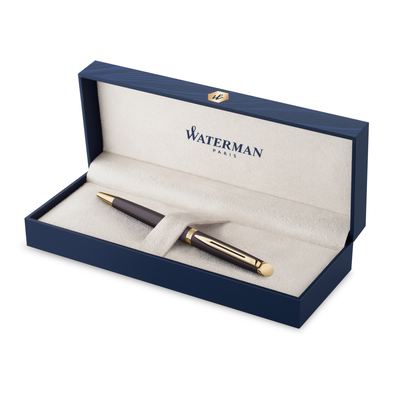 Waterman Hemisphere Metallic Ballpoint Pen - Black / Gold Trim - Special Edition