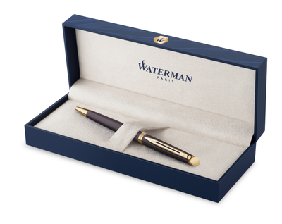 Waterman Hemisphere Metallic Ballpoint Pen - Black / Gold Trim - Special Edition