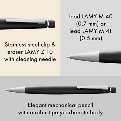 LAMY 2000 Mechanical Pencil 0.7mm - Black